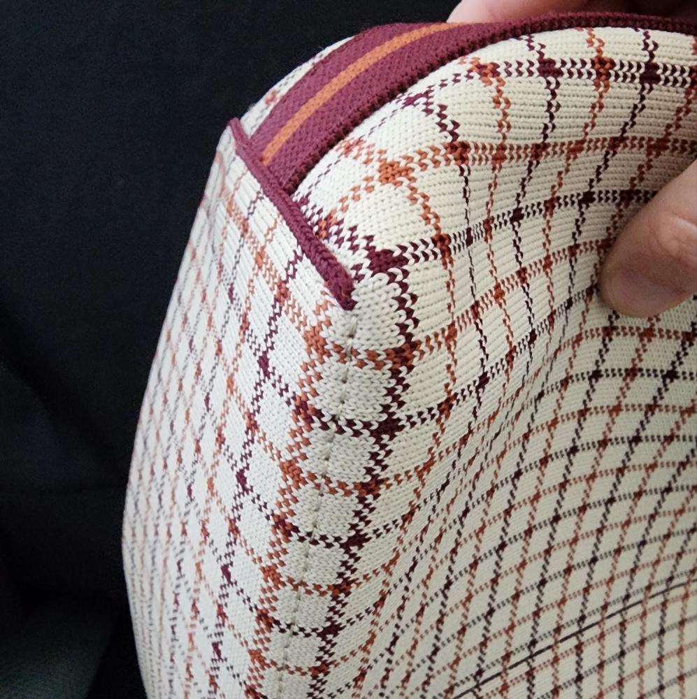 Rothy's Plaid Crossbody Bag in Brown and Cream - Picture 9 of 11